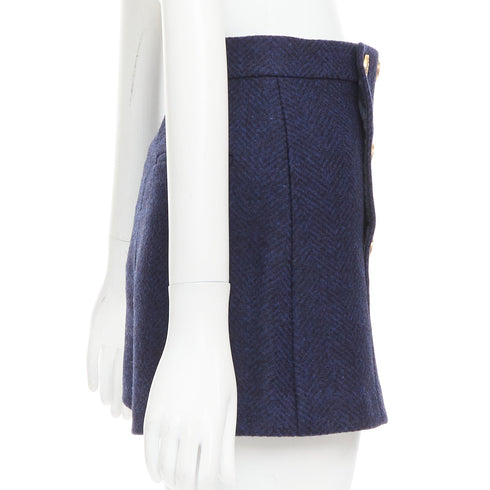 Women's Red Valentino Navy Virgin Wool Shorts