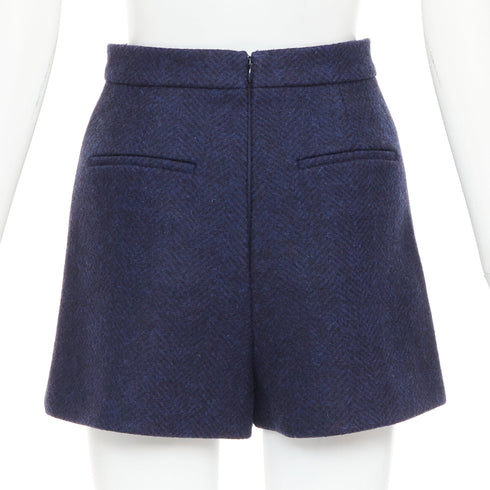 Women's Red Valentino Navy Virgin Wool Shorts