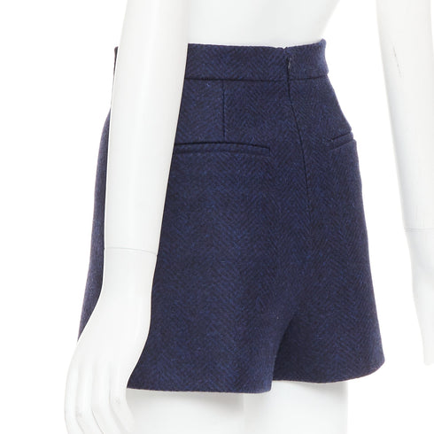 Women's Red Valentino Navy Virgin Wool Shorts