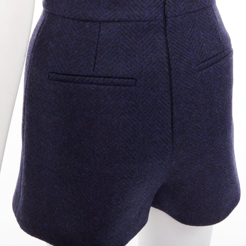 Women's Red Valentino Navy Virgin Wool Shorts