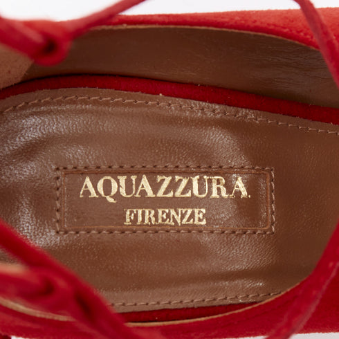 Women's Aquazzura Suede Leather Mid Pumps