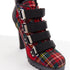 Women's Dsquared2 Tartan Wool Punk Buckle Boots