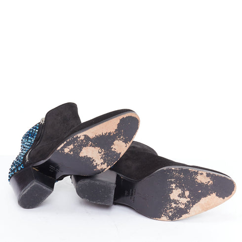 Women's Giuseppe Zanotti Suede Crystal Booties