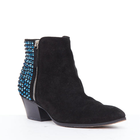 Women's Giuseppe Zanotti Suede Crystal Booties