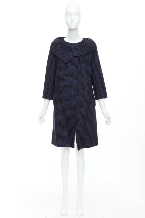 Women's Roland Mouret Cotton Blend Tweed Coat