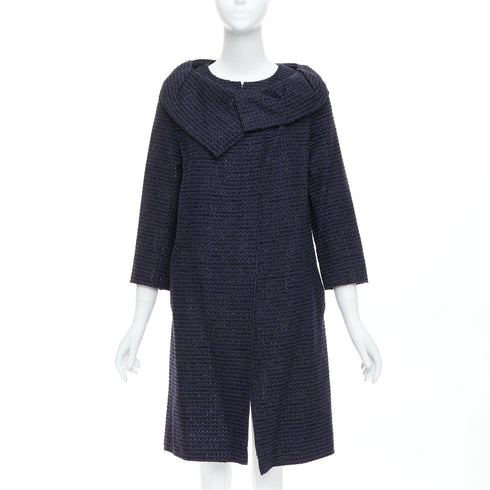 Women's Roland Mouret Cotton Blend Tweed Coat