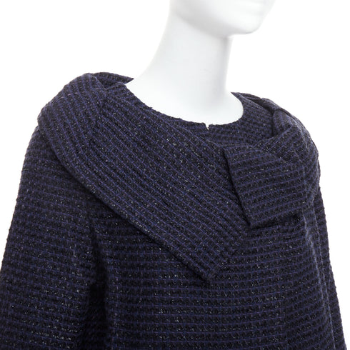 Women's Roland Mouret Cotton Blend Tweed Coat