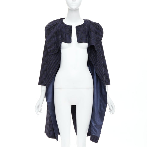 Women's Roland Mouret Cotton Blend Tweed Coat