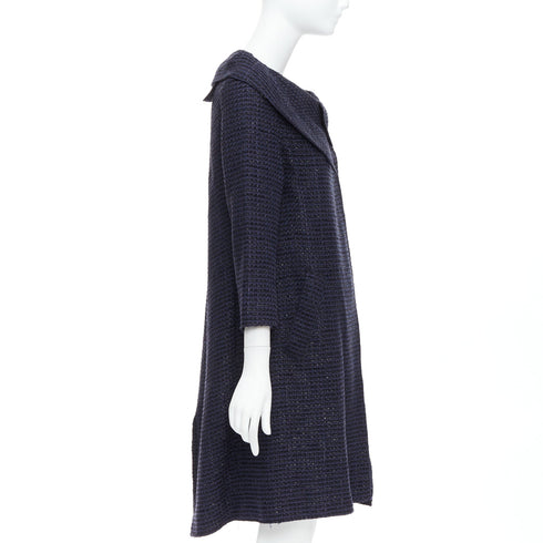 Women's Roland Mouret Cotton Blend Tweed Coat