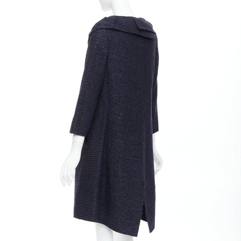 Women's Roland Mouret Cotton Blend Tweed Coat