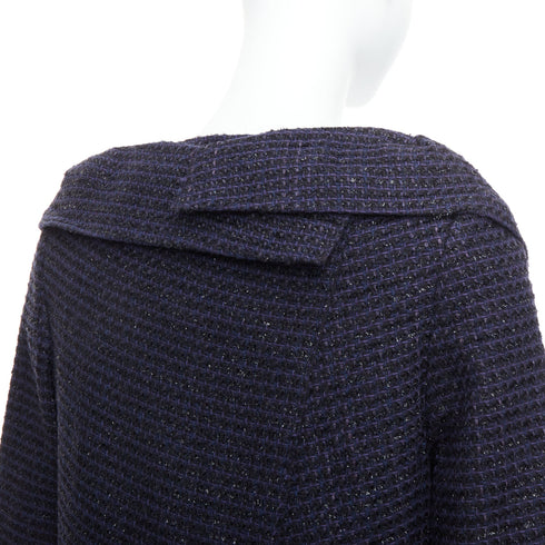 Women's Roland Mouret Cotton Blend Tweed Coat