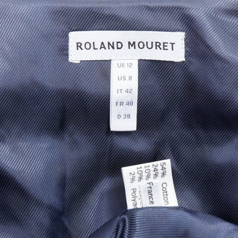 Women's Roland Mouret Cotton Blend Tweed Coat