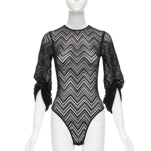 Women's Roland Mouret Lattice Lace Bodysuit Top