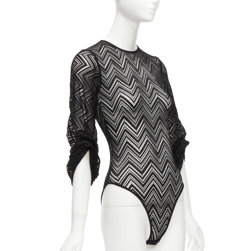 Women's Roland Mouret Lattice Lace Bodysuit Top