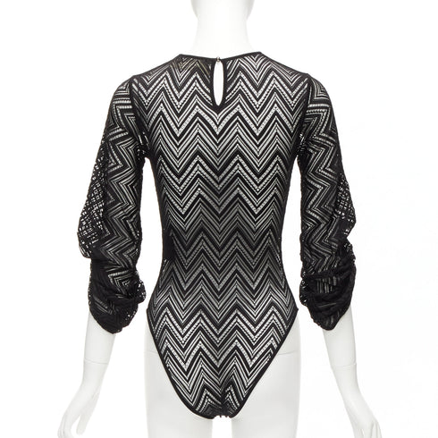 Women's Roland Mouret Lattice Lace Bodysuit Top