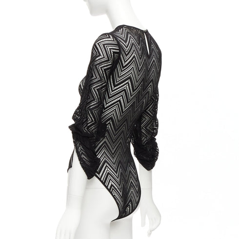 Women's Roland Mouret Lattice Lace Bodysuit Top