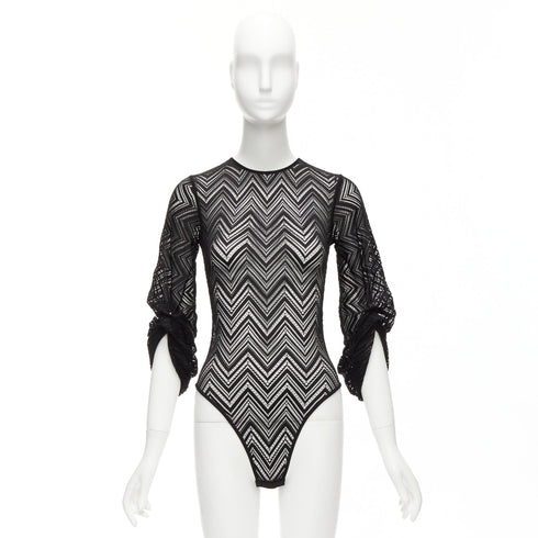 Women's Roland Mouret Lattice Lace Bodysuit Top