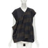 Women's Comme Des Garcons Checked Draped Vest Top