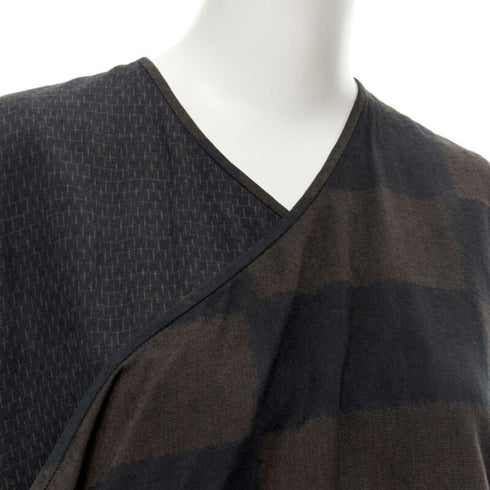 Women's Comme Des Garcons Checked Draped Vest Top