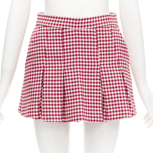 Women's Red Valentino Wool Blend Gingham Skorts