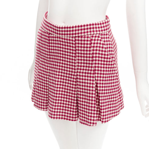 Women's Red Valentino Wool Blend Gingham Skorts