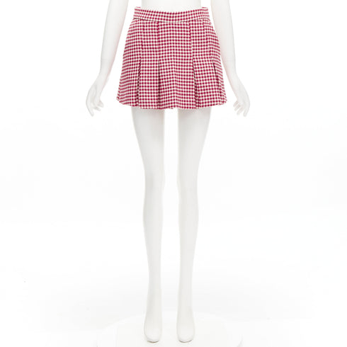 Women's Red Valentino Wool Blend Gingham Skorts