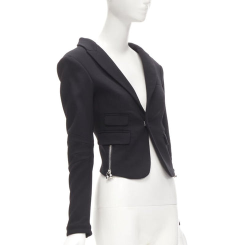 Women's Dsquared2 Piercing Zipper Cropped Blazer