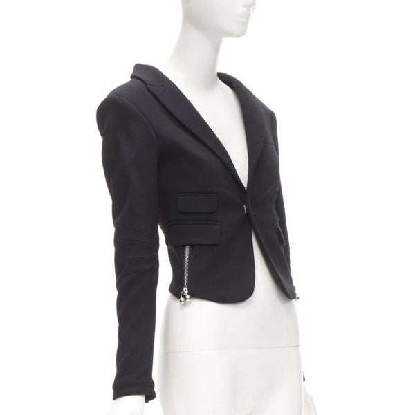 Women's Dsquared2 Piercing Zipper Cropped Blazer