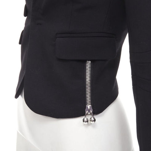 Women's Dsquared2 Piercing Zipper Cropped Blazer