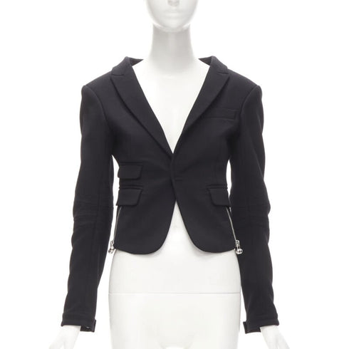 Women's Dsquared2 Piercing Zipper Cropped Blazer