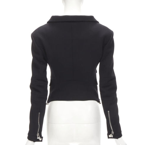 Women's Dsquared2 Piercing Zipper Cropped Blazer