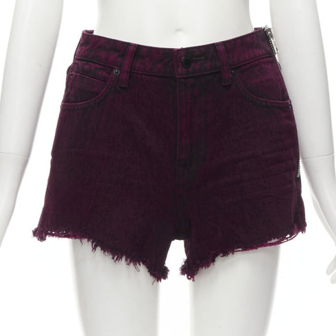 Women's Alexander Wang Bite Frayed Denim Shorts
