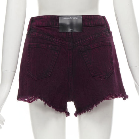 Women's Alexander Wang Bite Frayed Denim Shorts