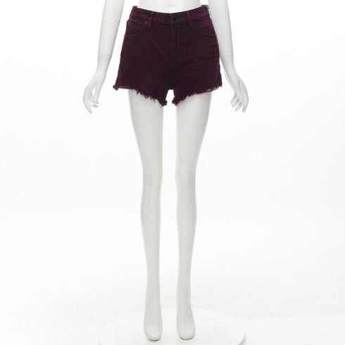 Women's Alexander Wang Bite Frayed Denim Shorts