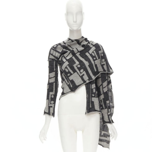 Women's Comme Des Garcons Wool Intarsia Cardigan