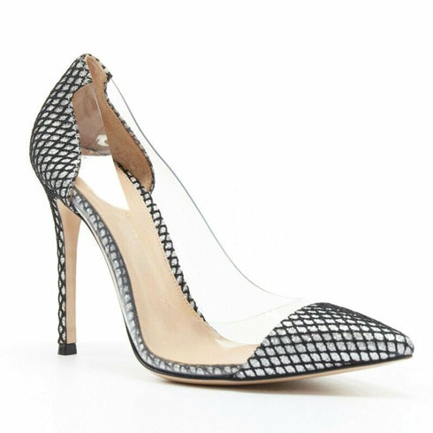 Women's Gianvito Rossi Plexi Glitter Mesh Pumps