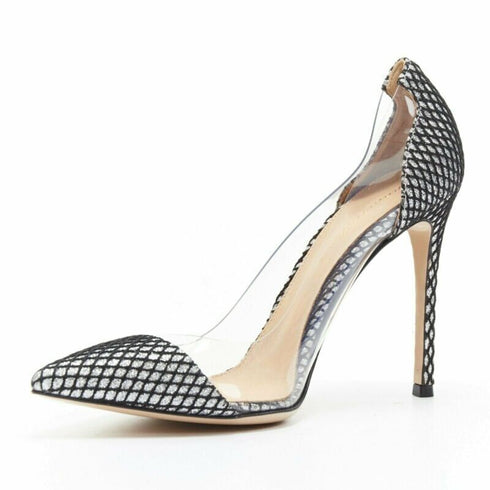 Women's Gianvito Rossi Plexi Glitter Mesh Pumps