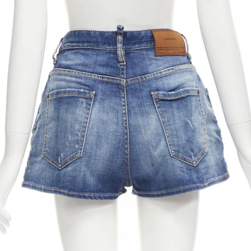 Women's Dsquared2 Paperbag Bloomer Denim Shorts