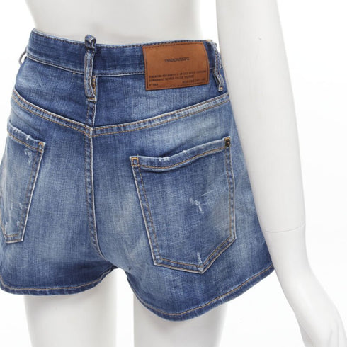 Women's Dsquared2 Paperbag Bloomer Denim Shorts