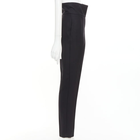 Women's Alexandre Vauthier Wool Pleat Cropped Pants
