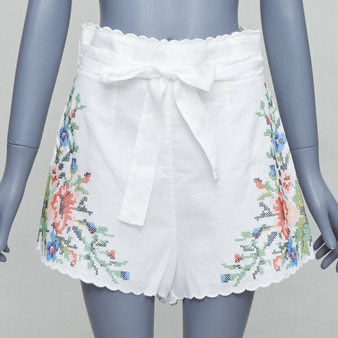 Women's Zimmermann Juliette Linen Floral Shorts