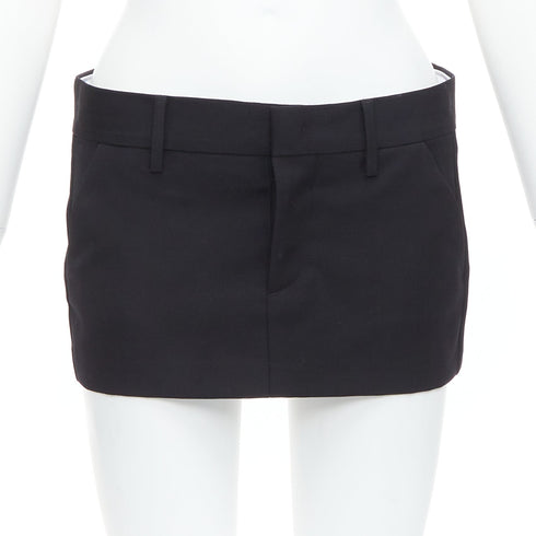 Women's Dsquared2 Virgin Wool Micro Mini Skirt