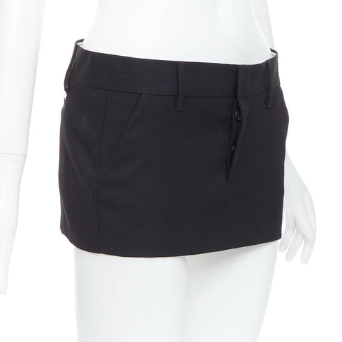 Women's Dsquared2 Virgin Wool Micro Mini Skirt