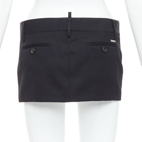 Women's Dsquared2 Virgin Wool Micro Mini Skirt