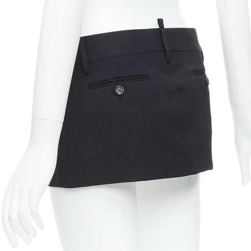 Women's Dsquared2 Virgin Wool Micro Mini Skirt