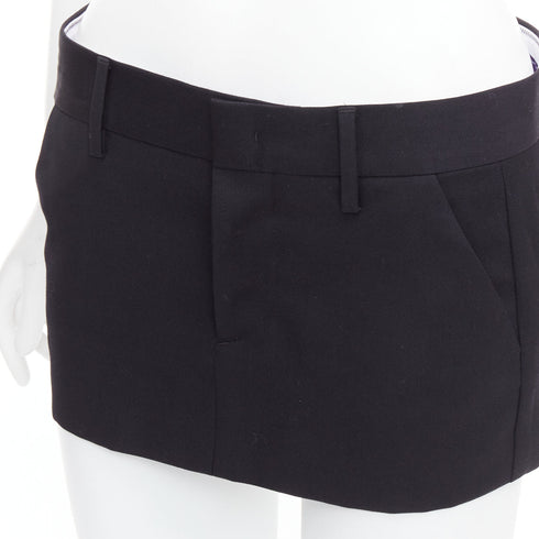 Women's Dsquared2 Virgin Wool Micro Mini Skirt