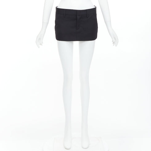 Women's Dsquared2 Virgin Wool Micro Mini Skirt