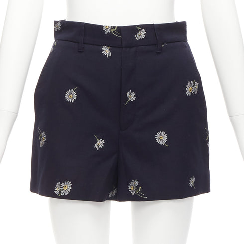 Women's Red Valentino Cotton Daisy Print Shorts