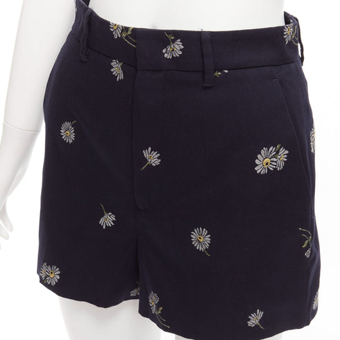 Women's Red Valentino Cotton Daisy Print Shorts