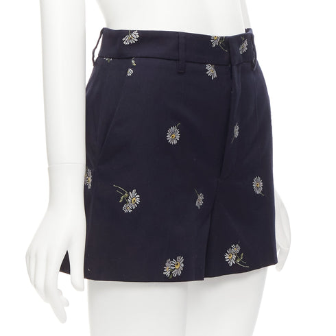 Women's Red Valentino Cotton Daisy Print Shorts